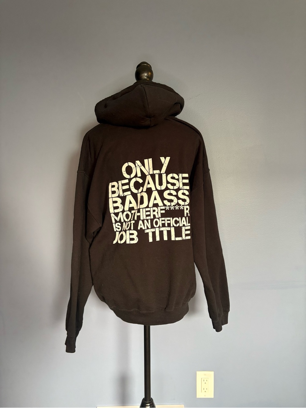Gildan Black Hoodie with White "SAFETY ADVISOR" Print size L - Picture 5 of 8